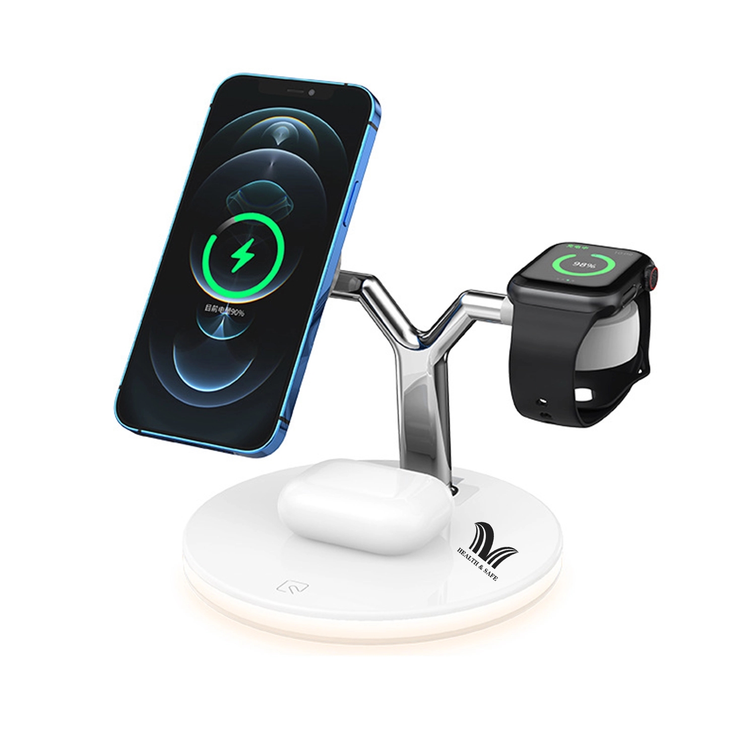 Wireless Charger 3 In 1 Fast Charging Station 15W 3