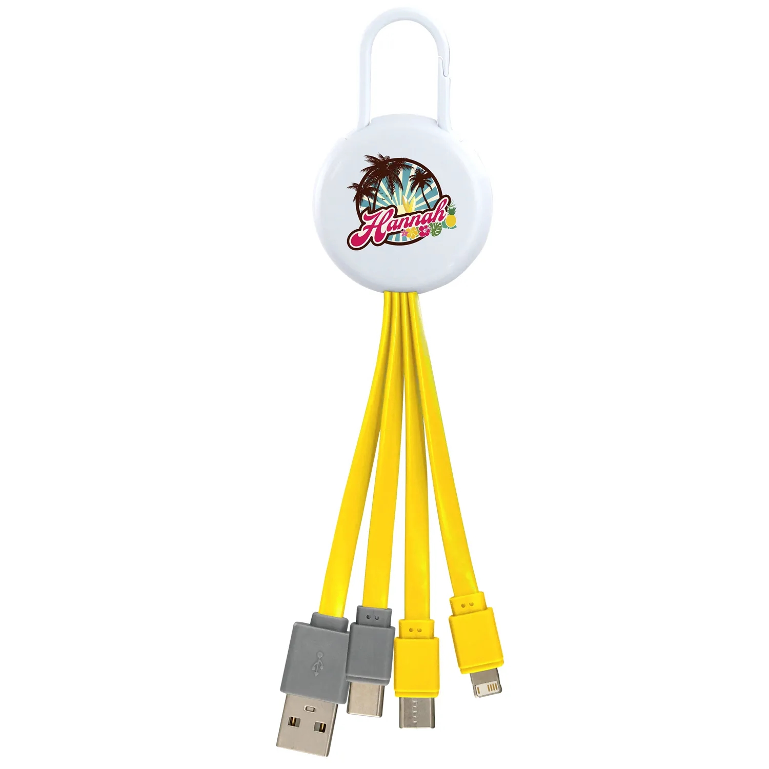 WHITE VIVID CLIP 3-IN-1 DUAL INPUT CHARGING CABLE 21