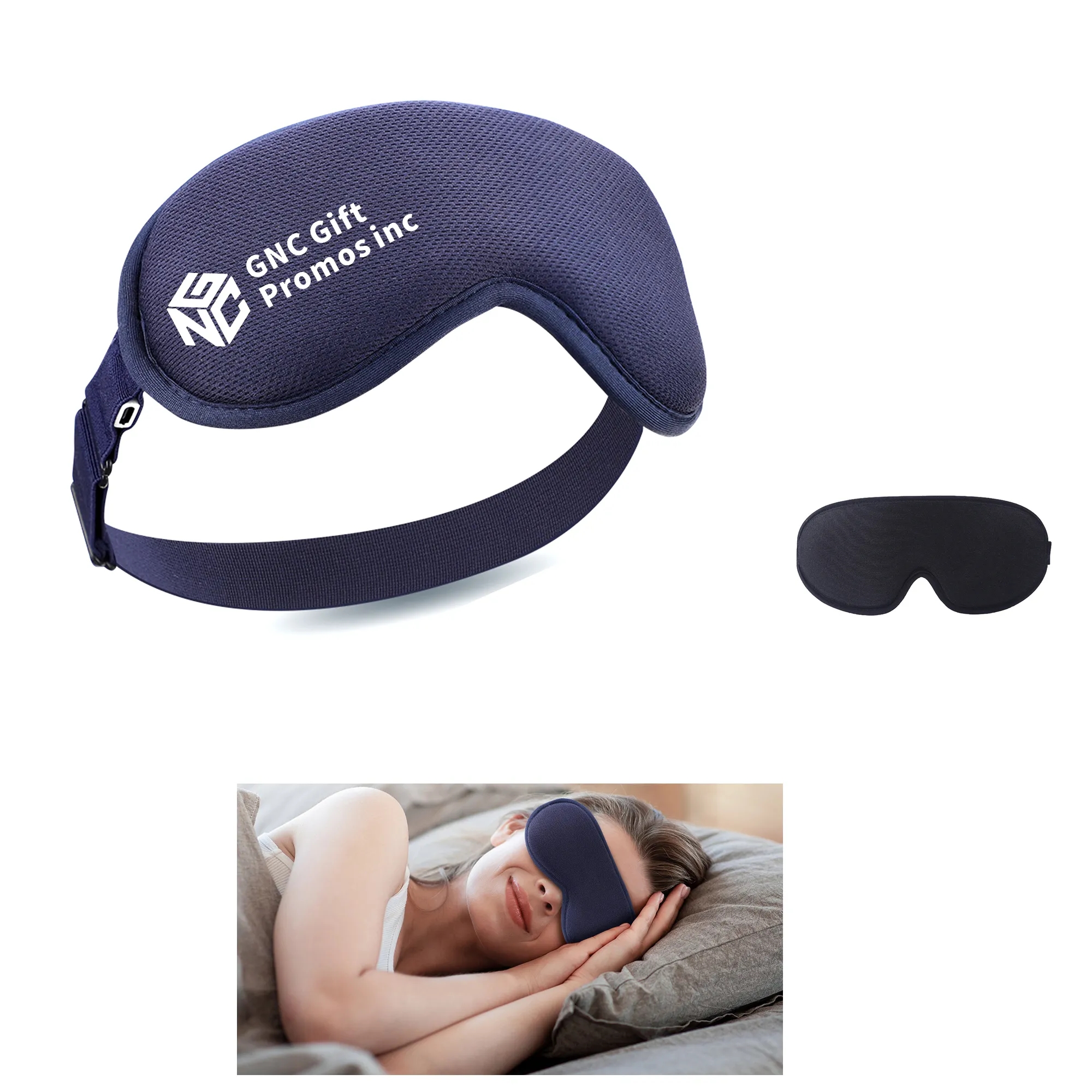 USB Heated Eye Mask with Vibration Massage & Temperature Con 2