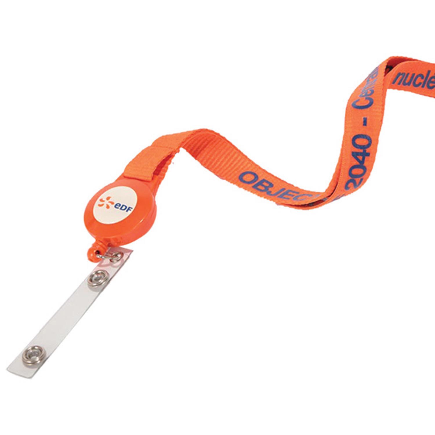 1/2" Polyester Lanyard with Retractable Reel Combo 1