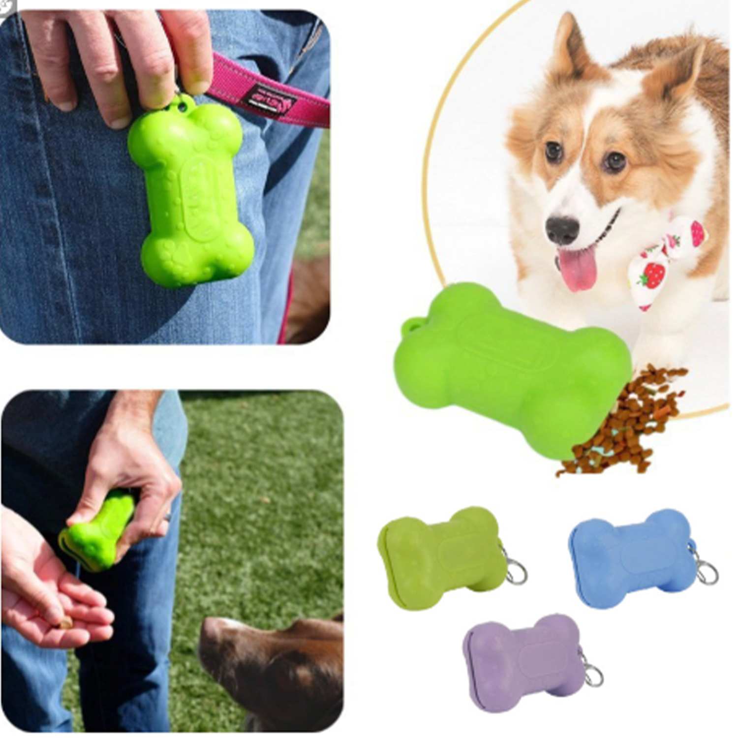 Silicone Dog Treat Pouch & Chew Toy - Portable & Safe 5