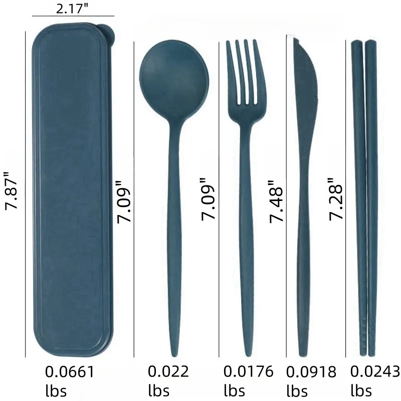 Wheat Straw Tableware Set 4