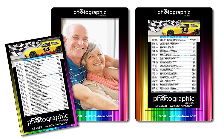 NASCAR Schedule Picture Frame Magnet (7.375x5) - 25 Mil. 3