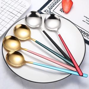 7.67 Inch Dual Color Golden Spoon With Round Head 2