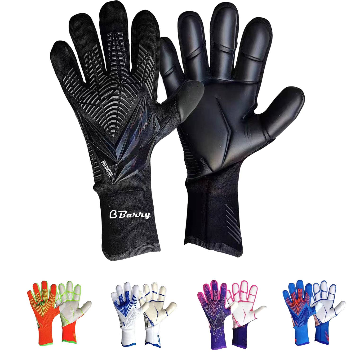 Adult and children's latex football goalkeeper gloves