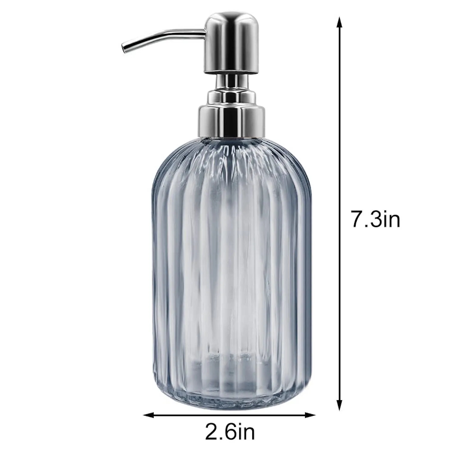 14 OZ Colorful Liquid Soap Refill Glass Dispenser 5