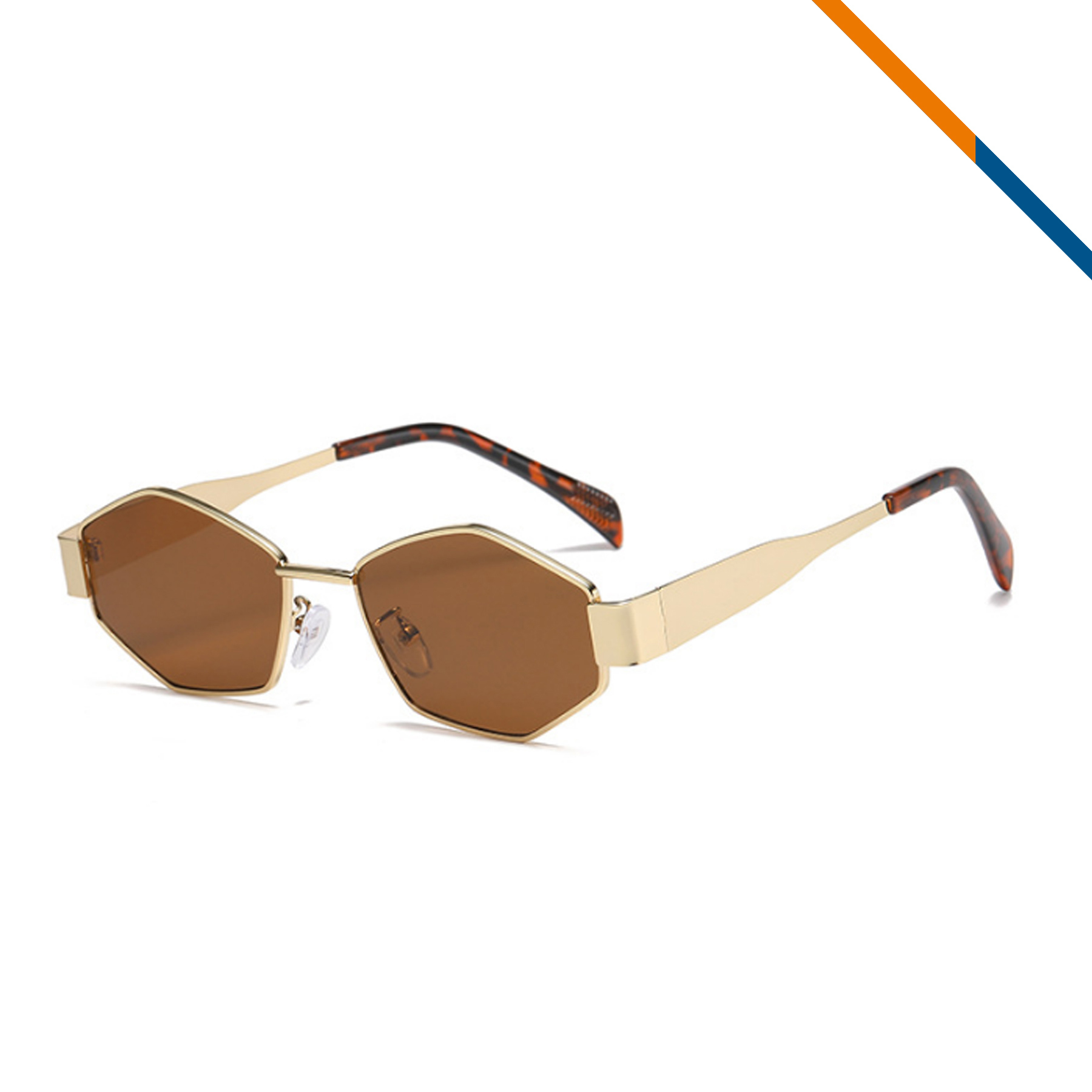 Chia Metal Hexagon Shaped Sunglasses 3