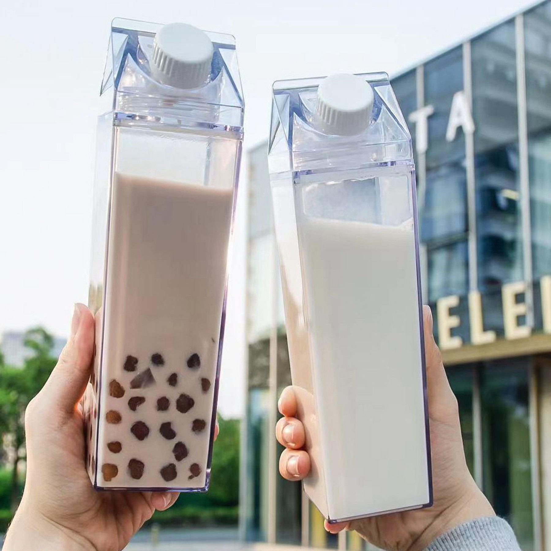 33 Oz Clear Plastic Outdoor Drinking Milk Cup 2