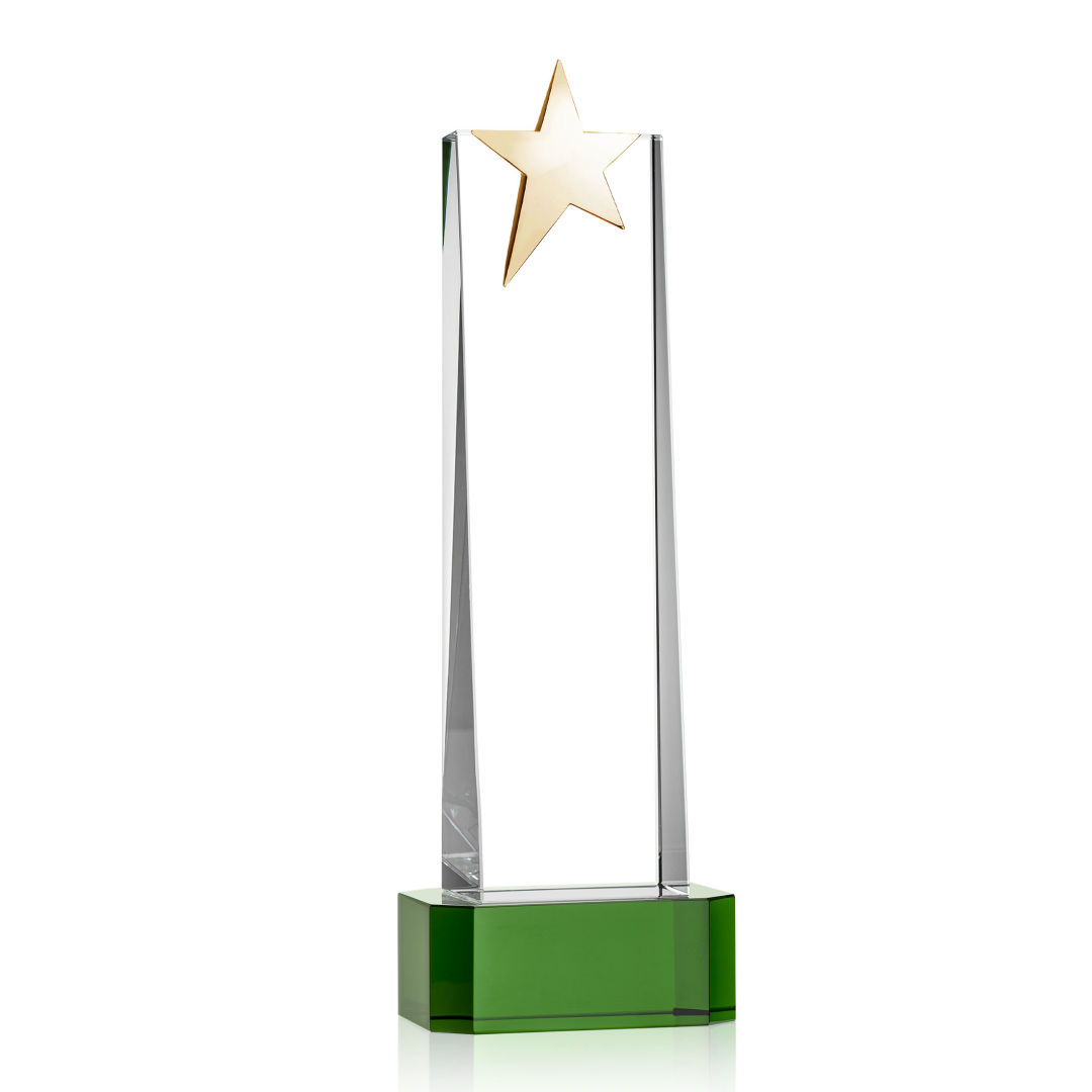 Fanshaw Gold Star Award on Base - Green 3