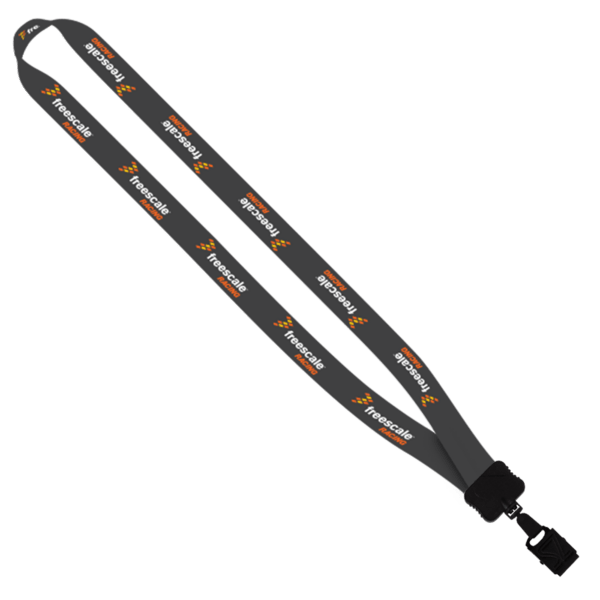 3/4" Dye-Sublimated Stretchy Elastic Lanyard with Plastic Clamshell and Plastic O-Ring 7