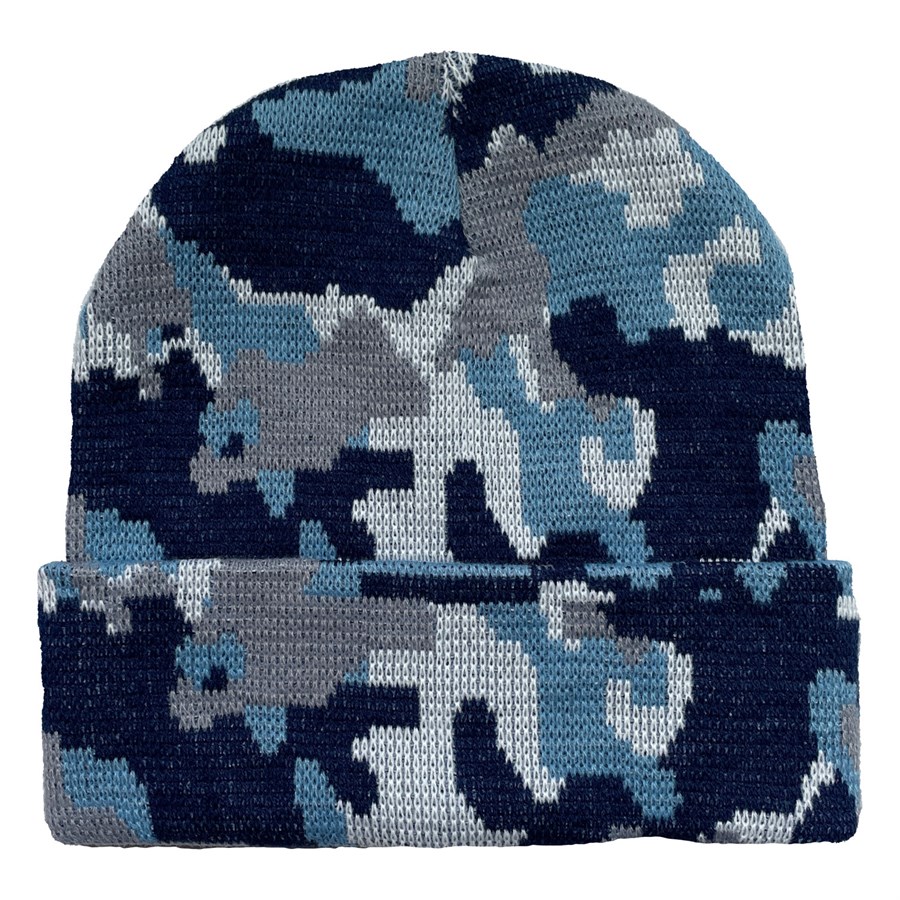 Camo Pattern Cuffed Beanie with Custom Logo - 100% Acrylic 7