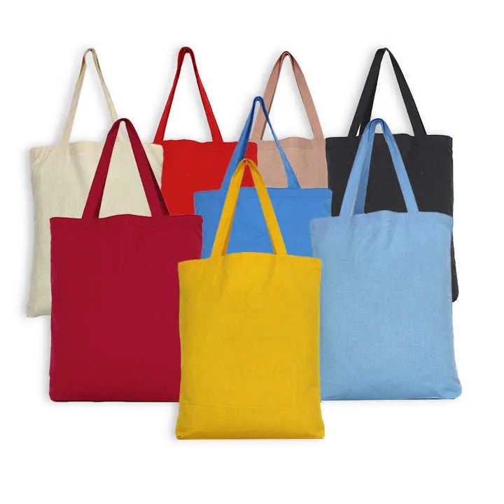 12 oz Cotton Canvas Reusable Tote Bags 4