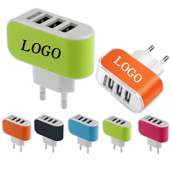 Portable 3 USB Port Wall Charger 2