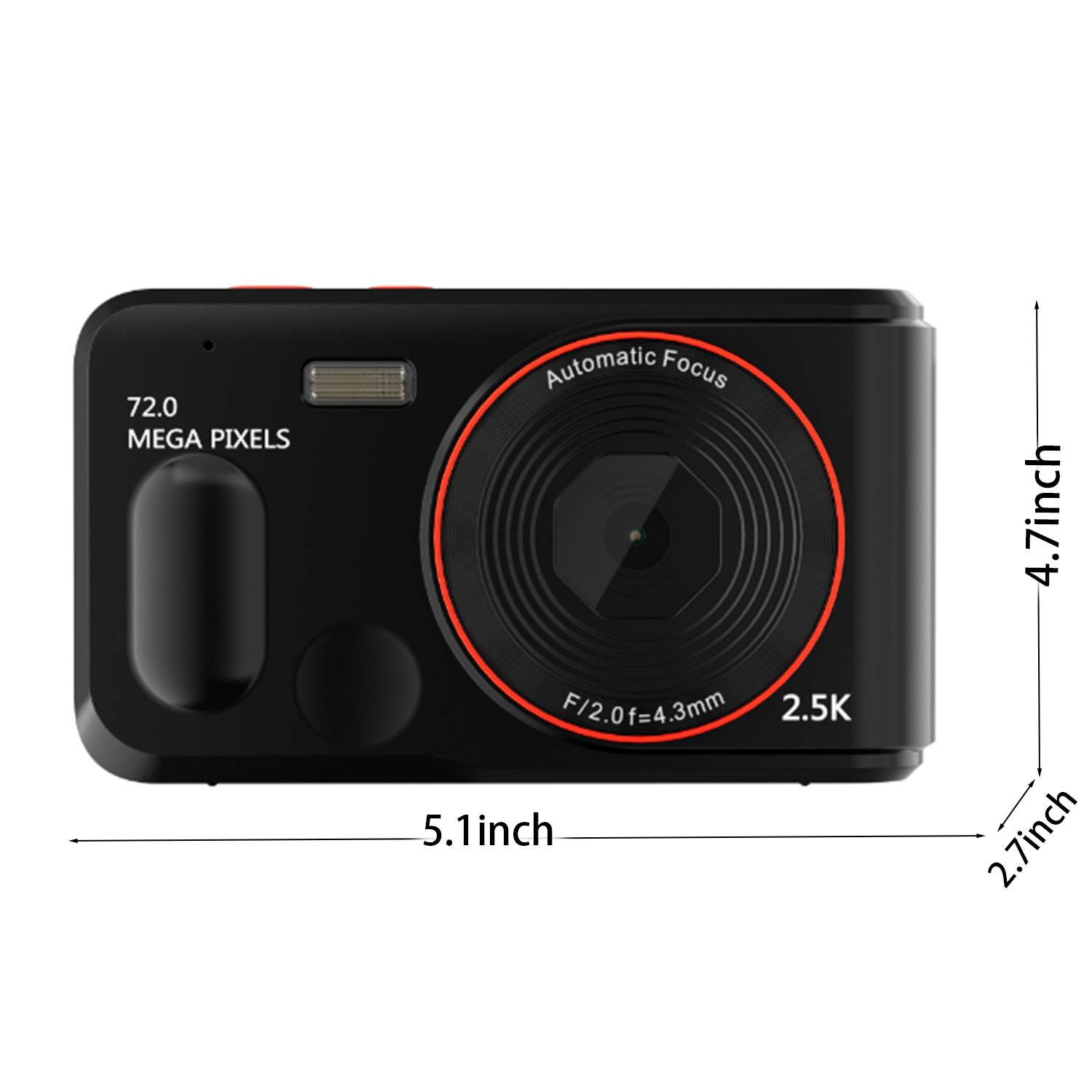 Portable 72MP Digital Camera - Pocket-Sized & Easy to Use 8