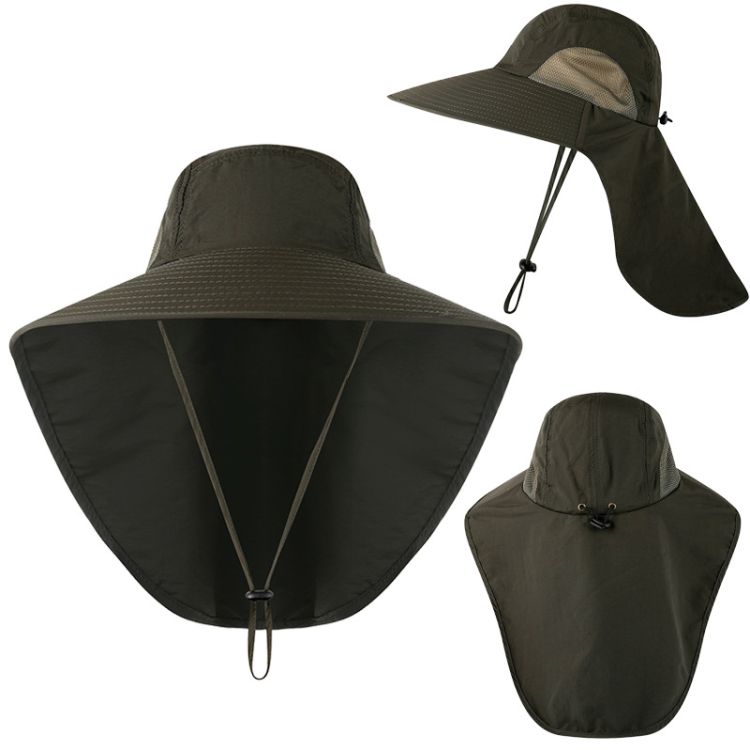 Wide Brim Sun Hat With Neck Flap 2
