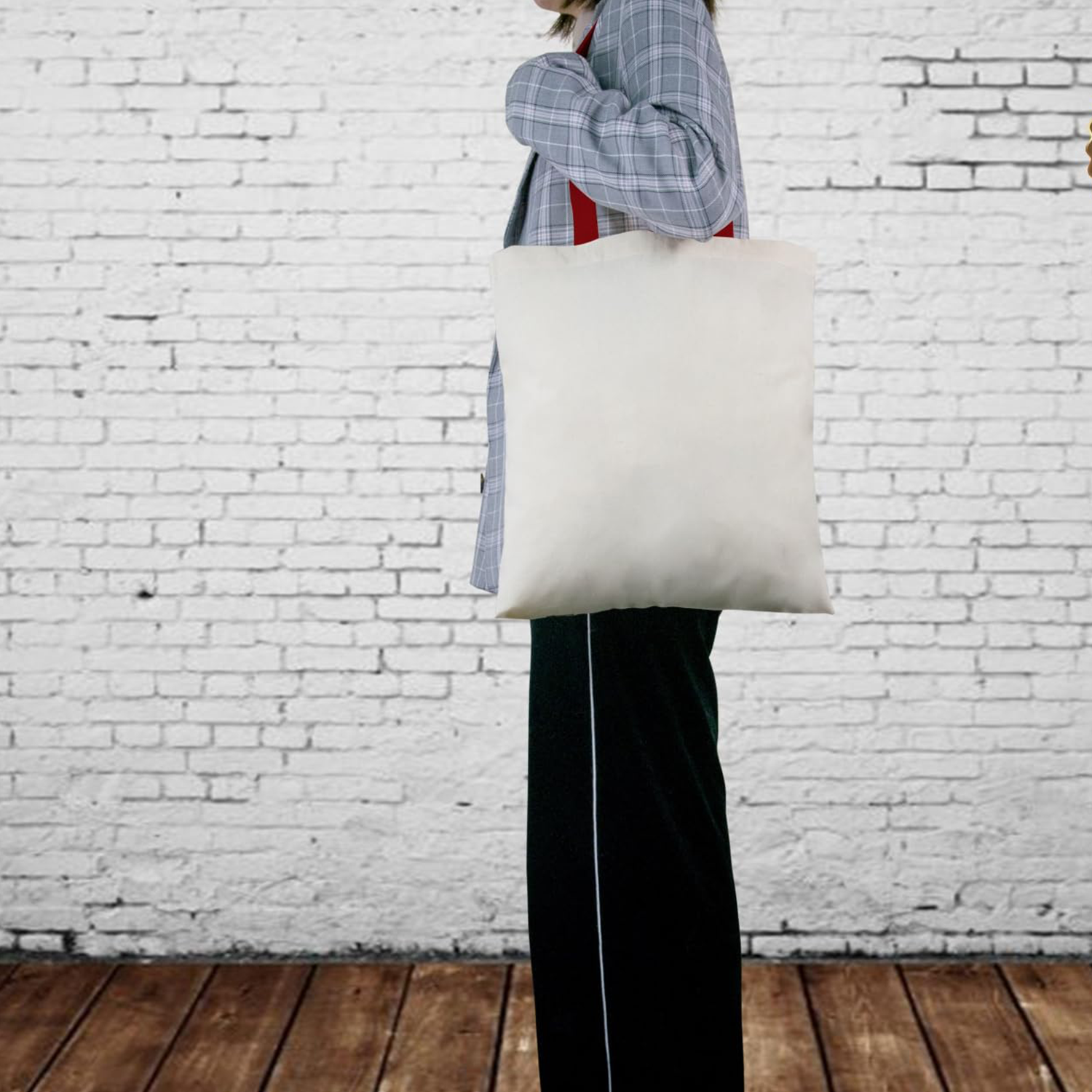 Lightweight Reusable Canvas Cotton Tote Bag, custom tote bag with logo imprint 3