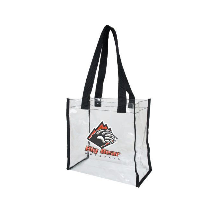 Clear Vinyl Tote Bag with Black Trim 5