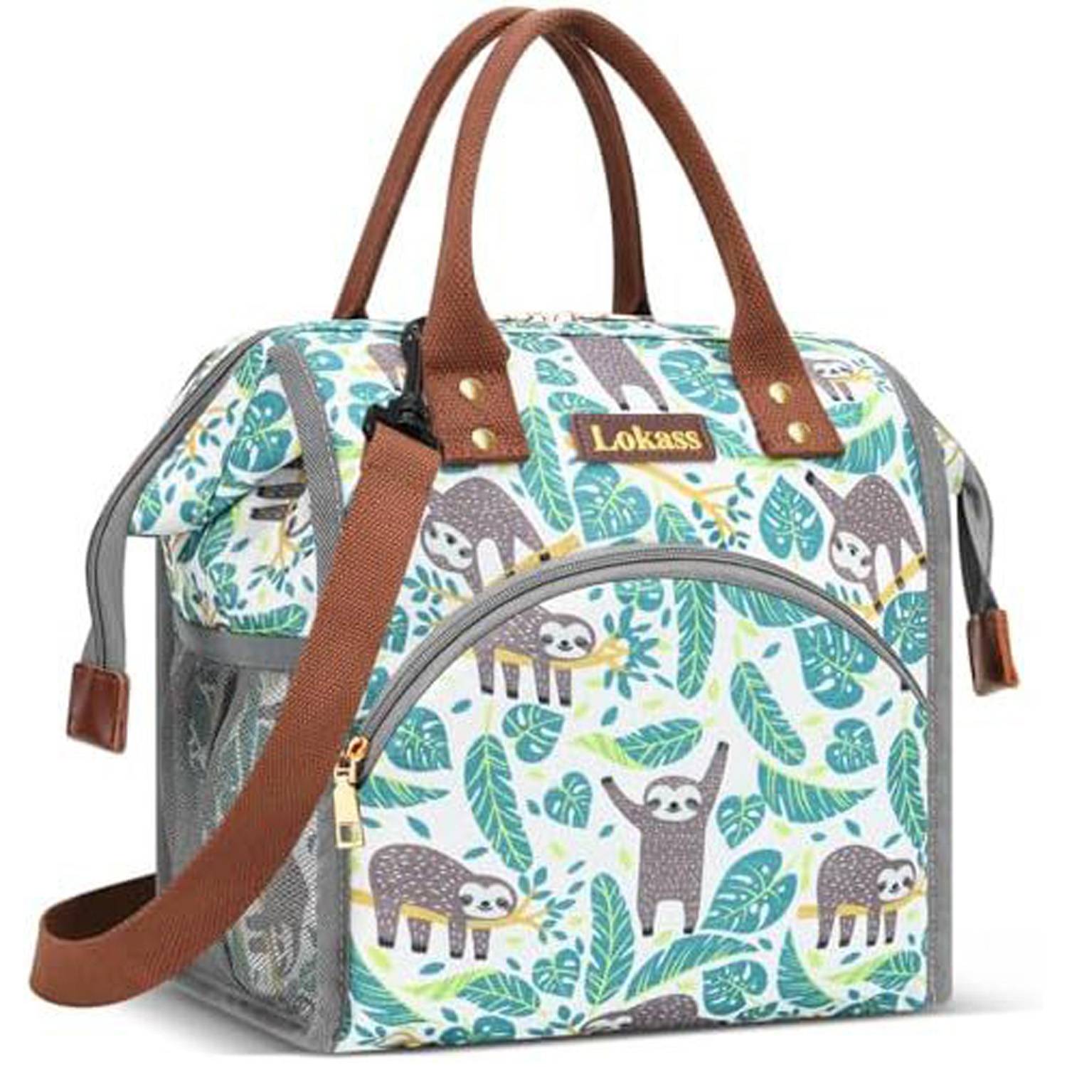 10L Wide Open Nylon Insulated Lunch Cooler Tote Bag w/Handle 10