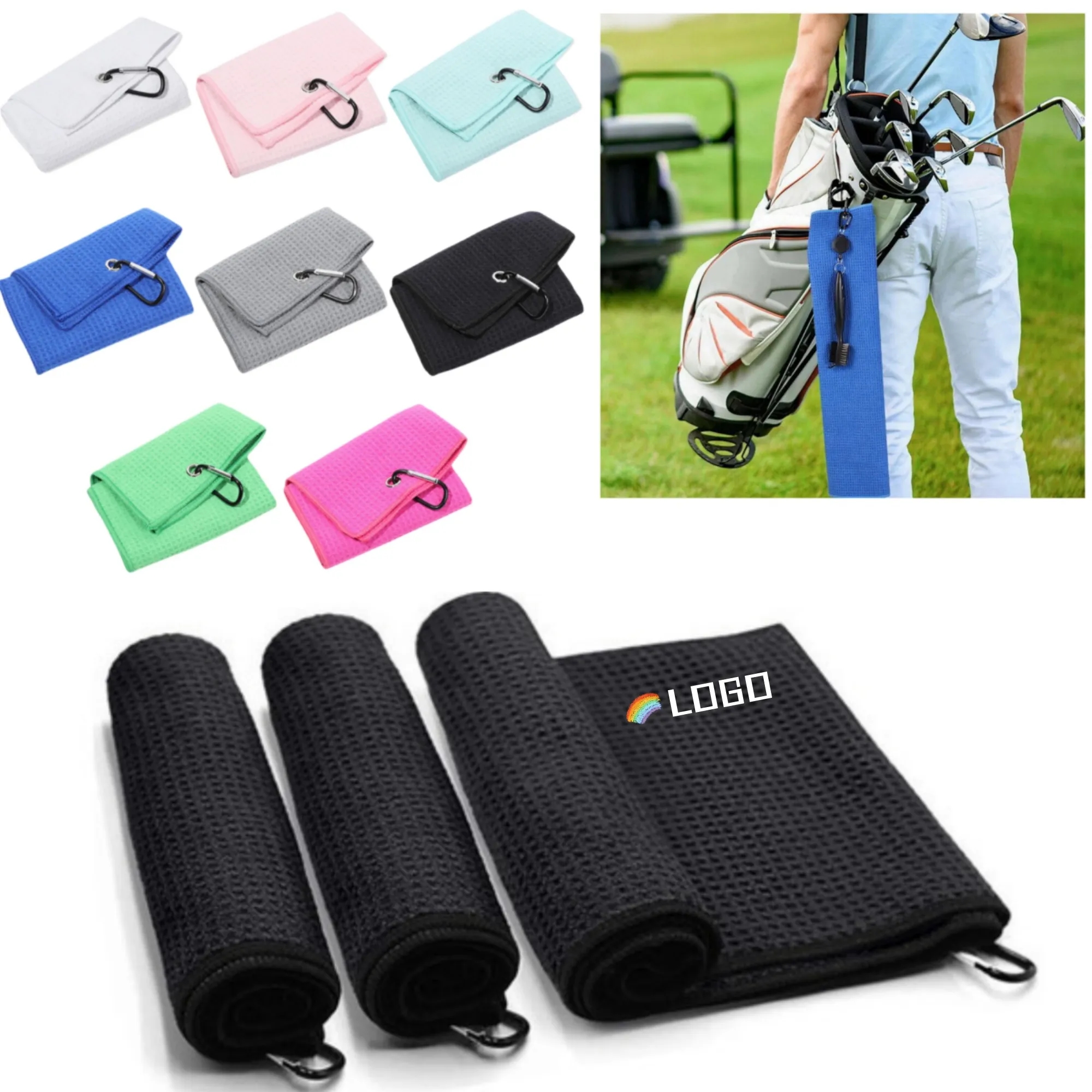 Full Color Microfiber Golf Towels 4