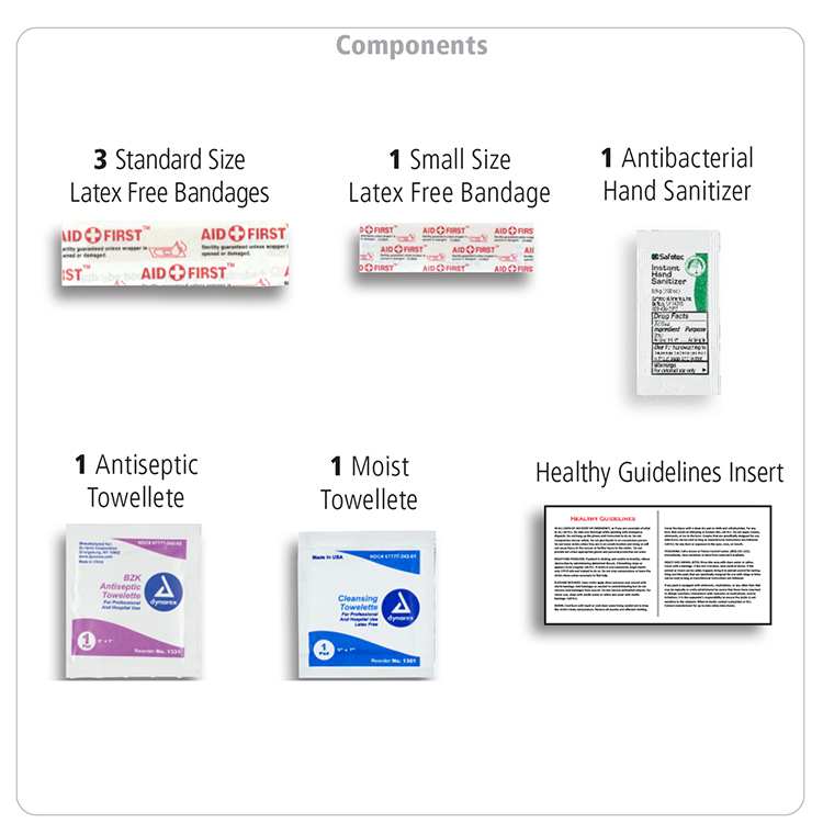 "SAFE HELPER" 8 Piece Hand Sanitizer First Aid Kit 8