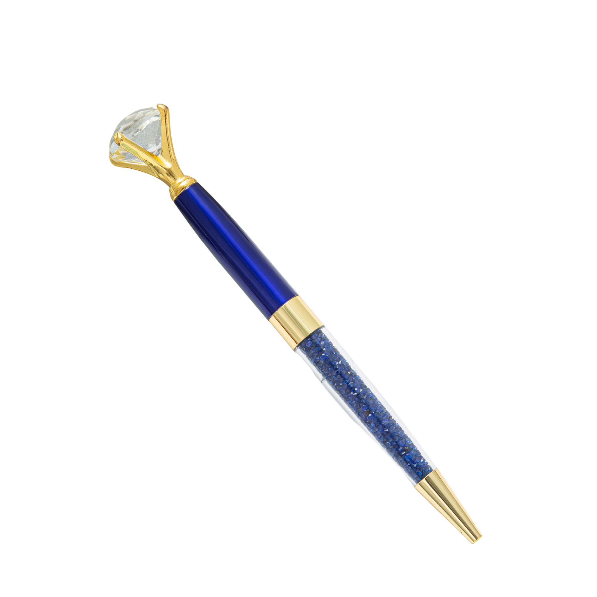 Crystal Crown Ballpoint Pen Twist Action Metal Barrel 9