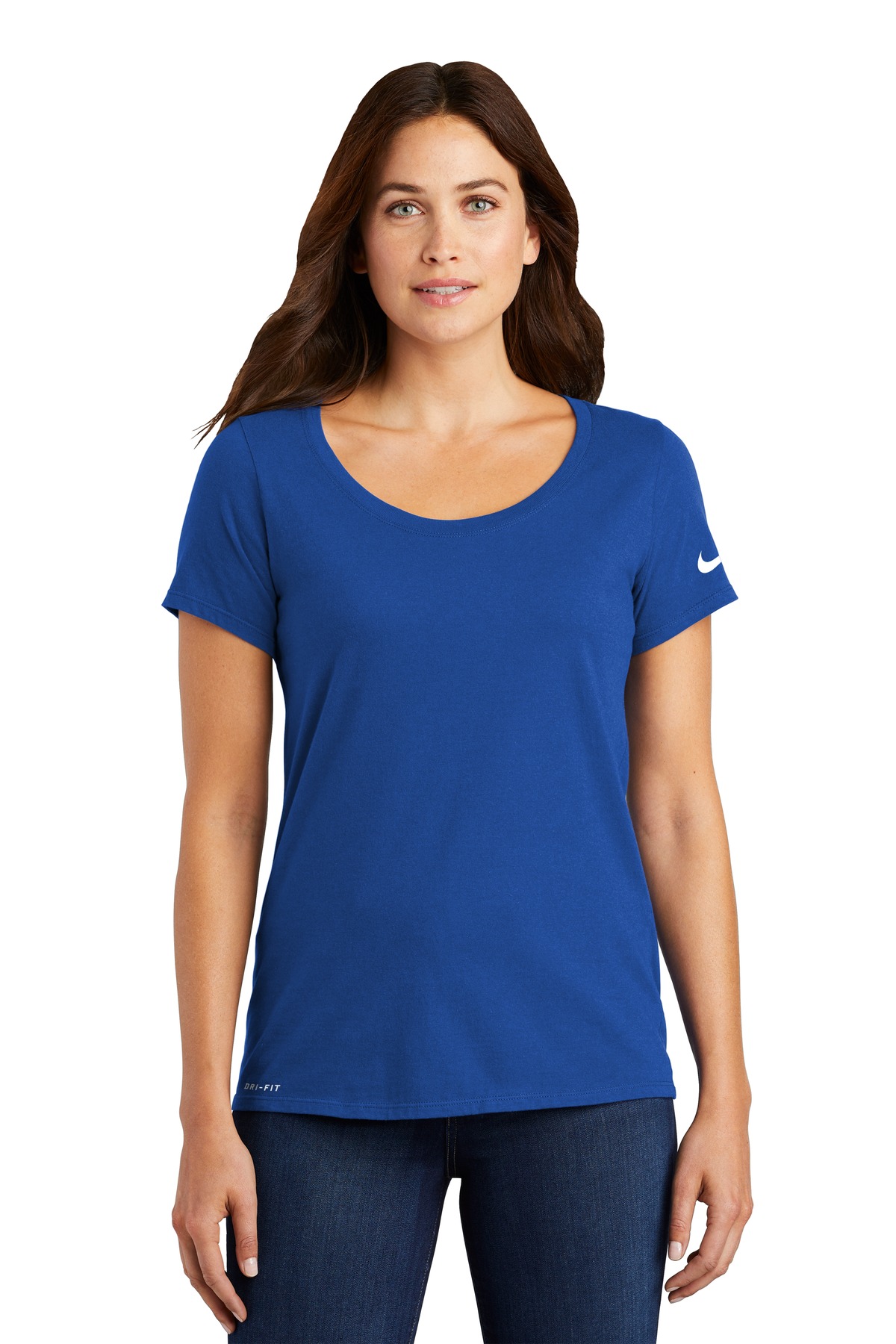 Nike Women's Dri-FIT Cotton/Poly Scoop Neck Tee. NKBQ5234 28