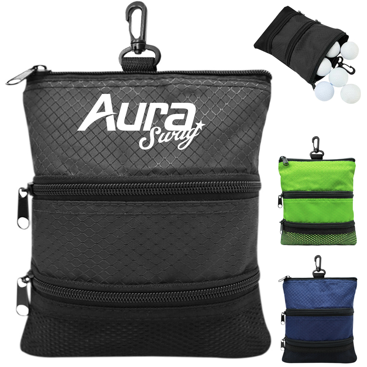 Compact Golf Pouch Bag with Clip for Essentials 8