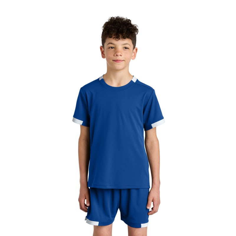 Sport-Tek Youth Club Short Sleeve Crew 27