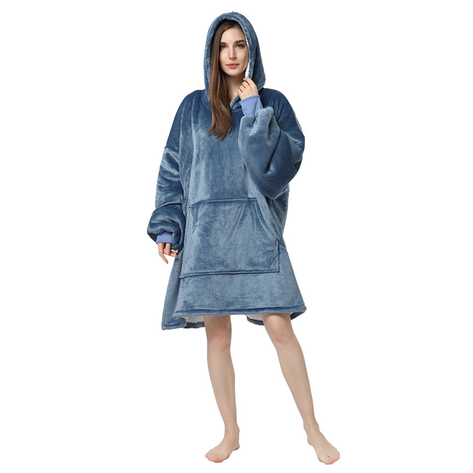 Wearable Blanket Sweatshirt With Big Pocket 2