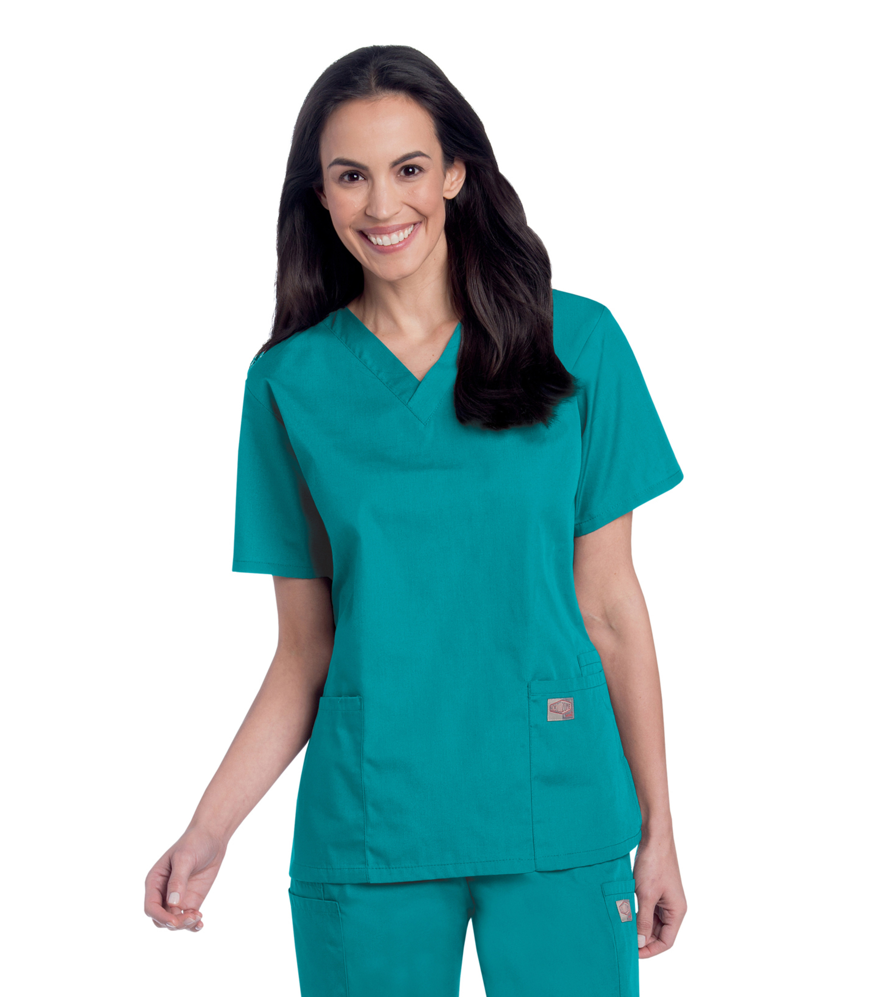 Landau - ScrubZone - Women's Three-Pocket Clean Back V-Neck Top 3