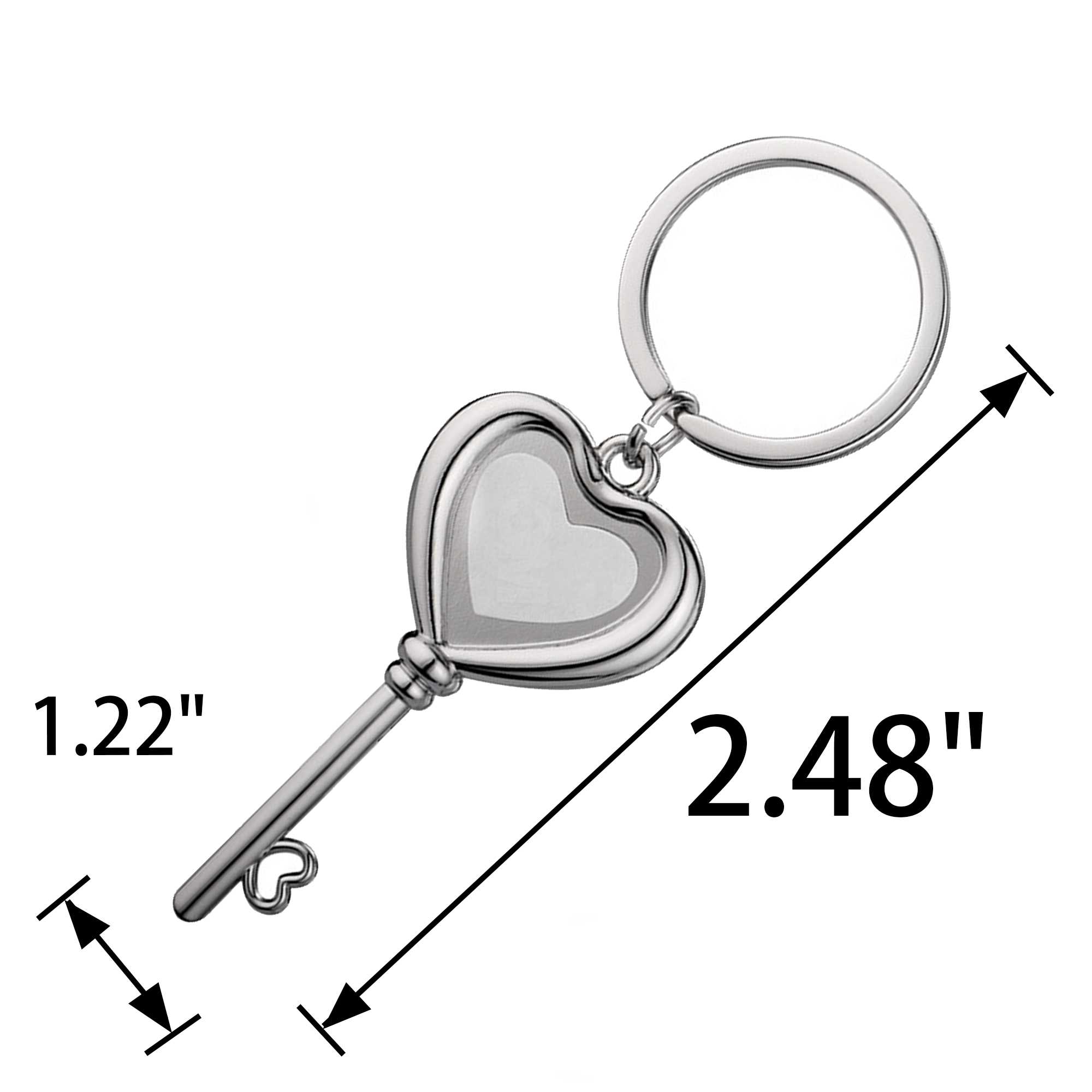 Heart-Shaped Metal Keychain for Gifts and Promotions 2