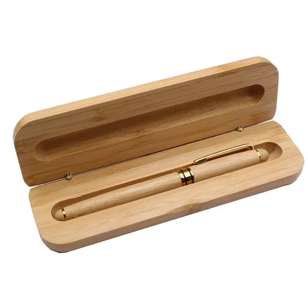 Personalized Bamboo Ballpoint Pen With Case Sets 3