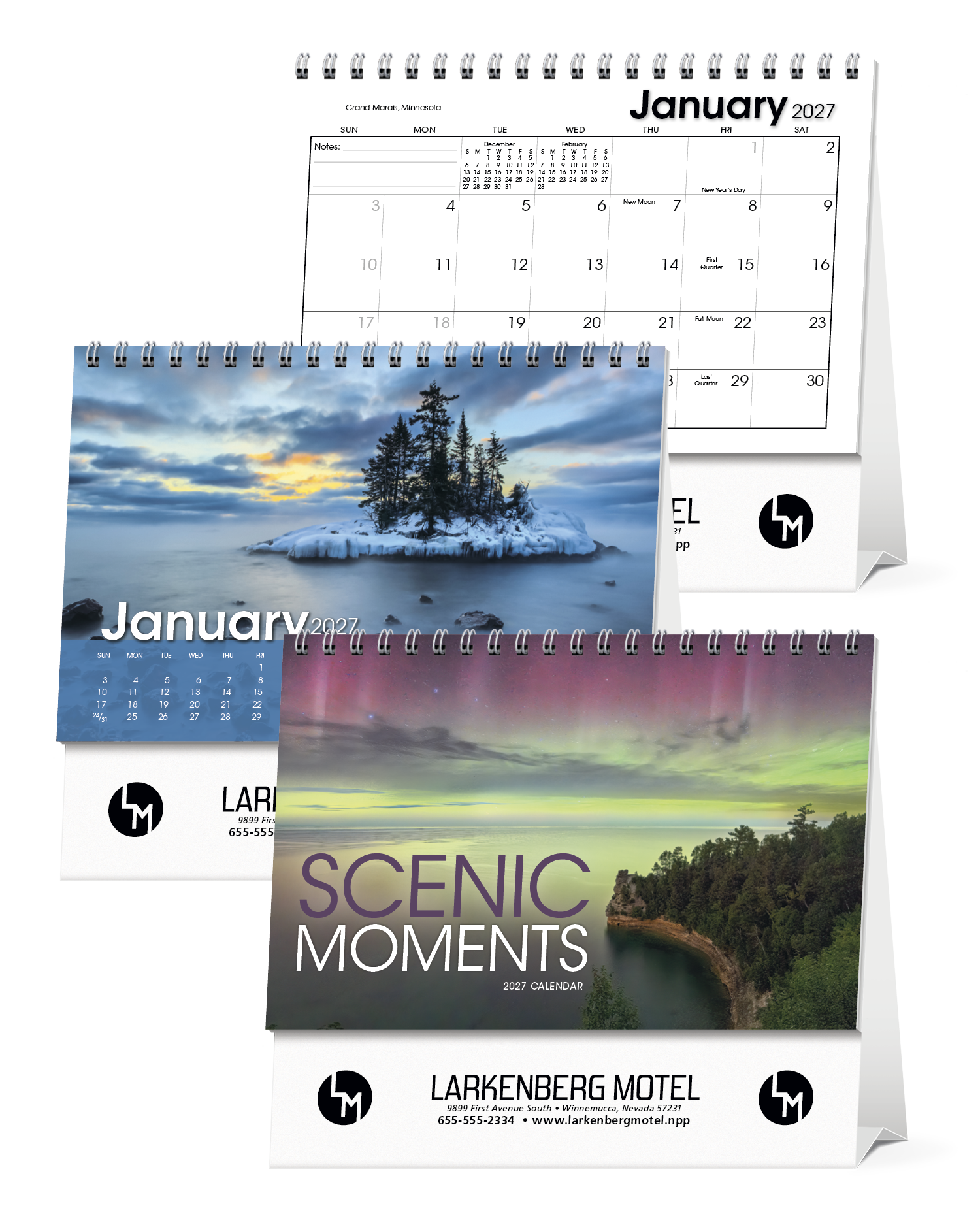 Triumph® Calendars Scenic Moments Large Desk Calendar 75
