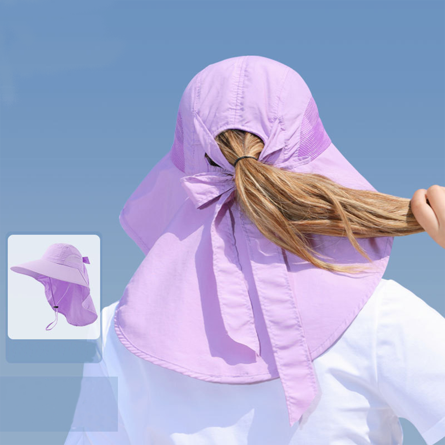 Adult UV Protection Wide Brim Polyester Sun Hat 4