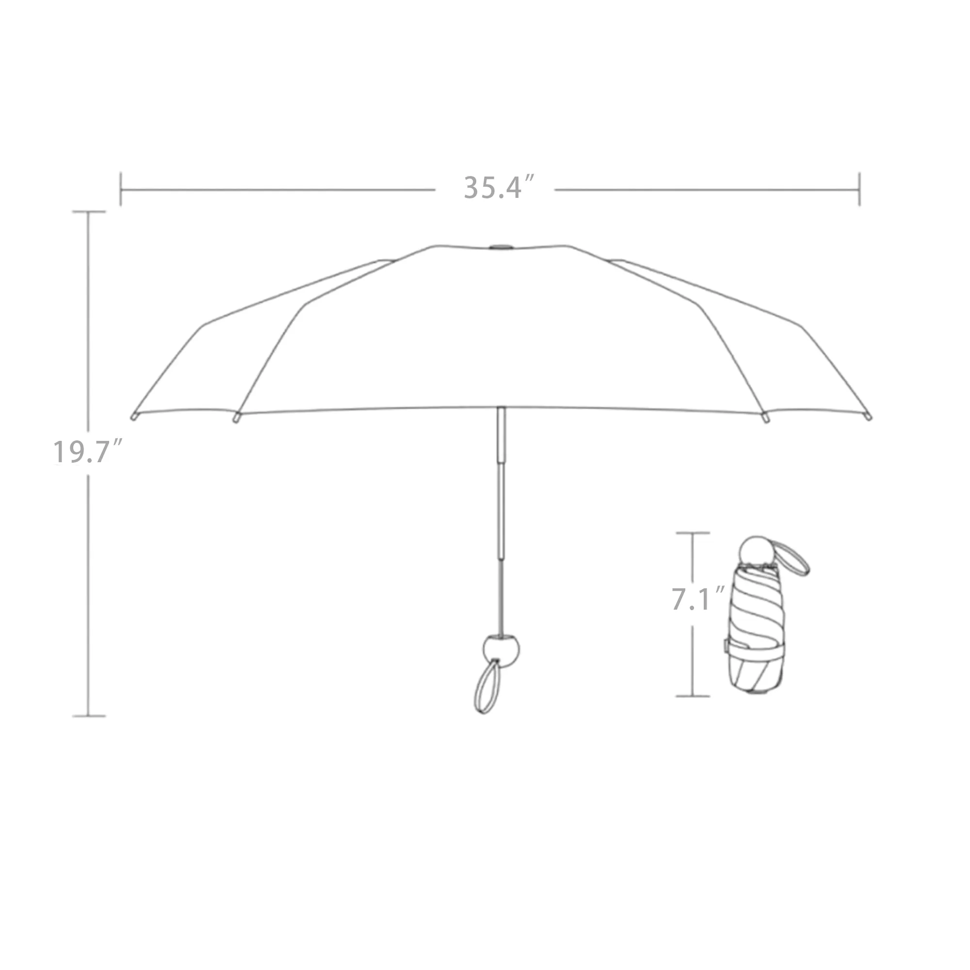 Compact Mini Capsule Sun Rain Umbrella 9