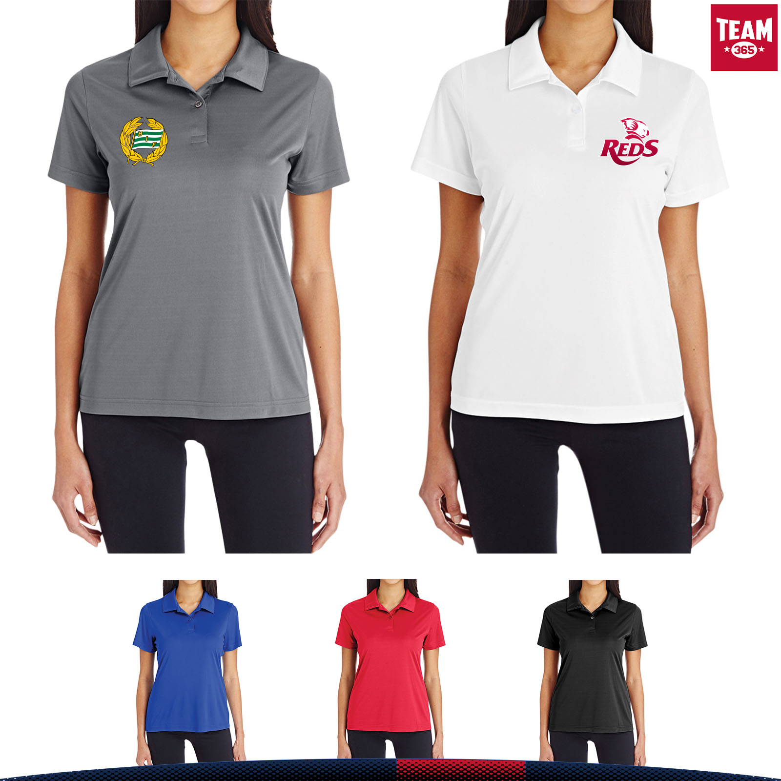Team 365® Ladies Polyester Polo Shirt 2