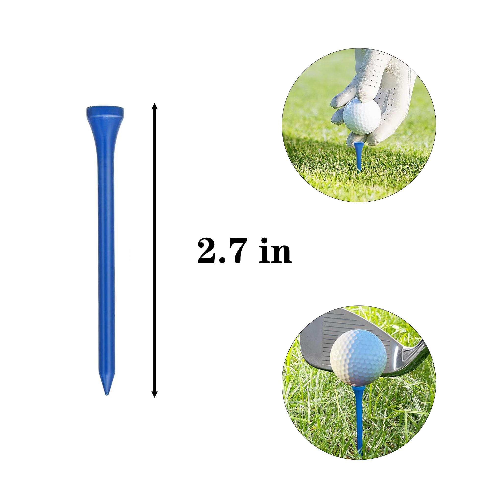 2.7 inch Plastic Colorful Golf Tee 2