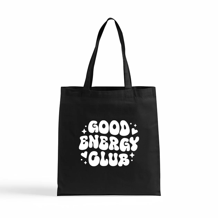 6oz Econo Black Cotton Tote Bag 3