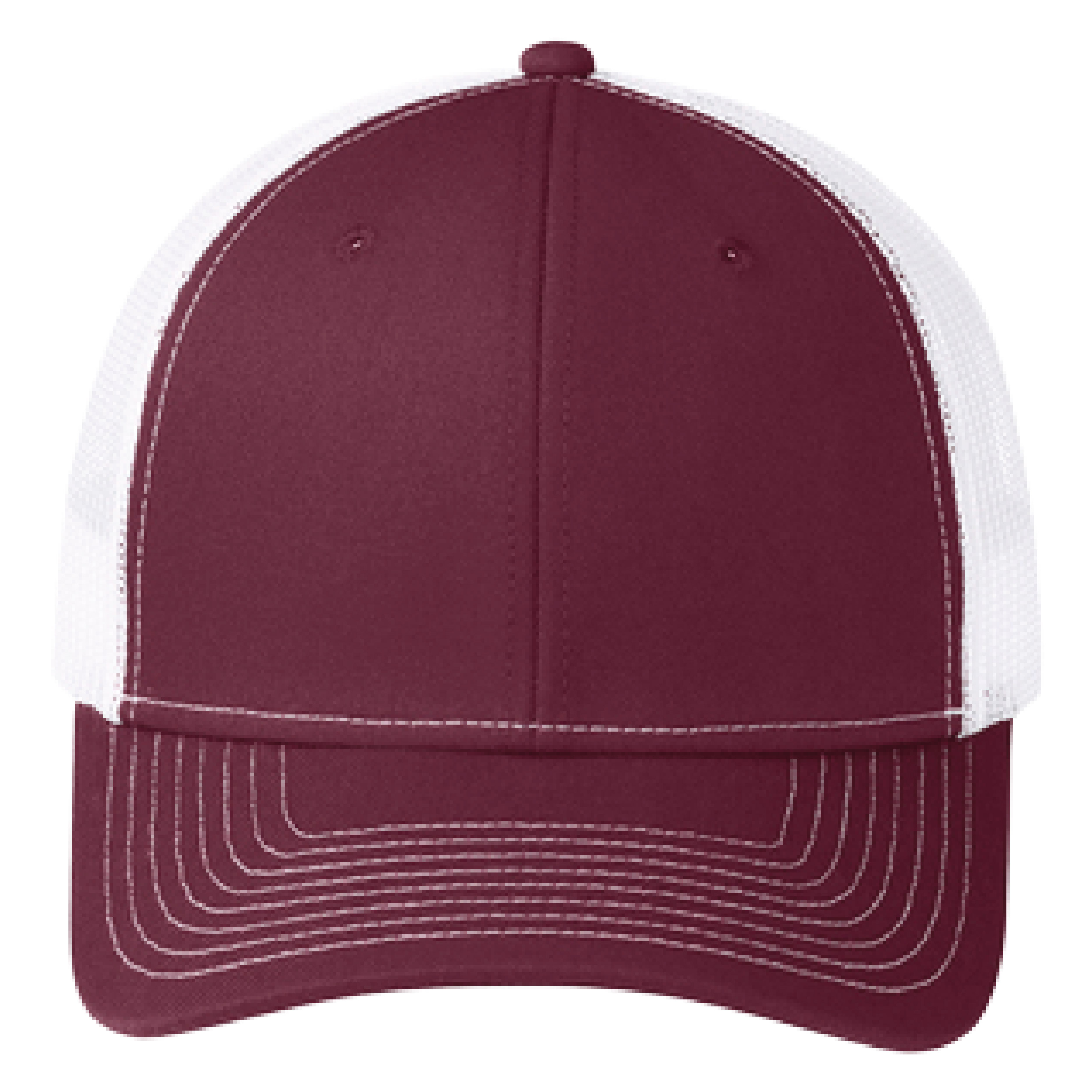 Port Authority C402 6-Panel Snapback Trucker Hat w/Leatherette Adhesive Patches or Embroidery 1
