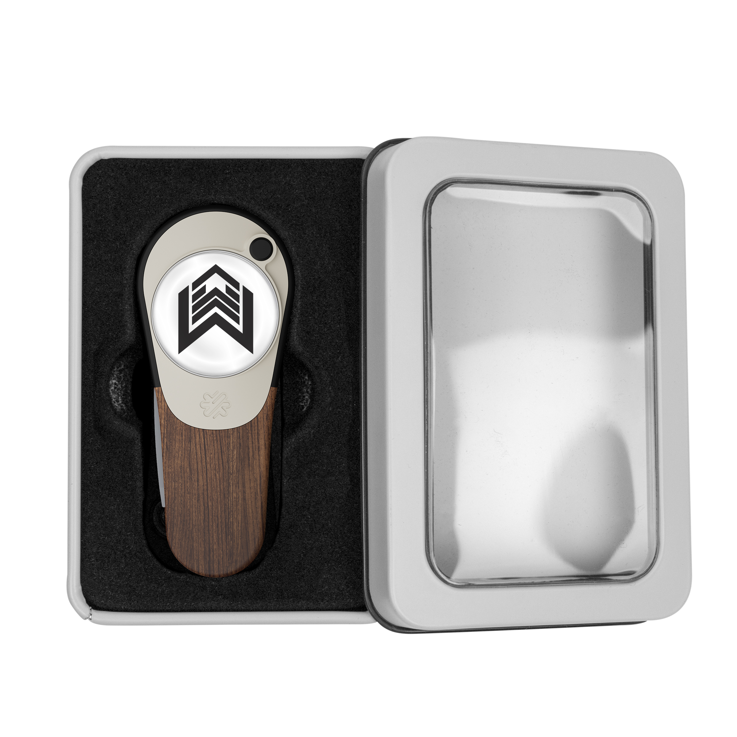 Pitchfix Woodie Golf Divot Repair Tool in Window Tin 7