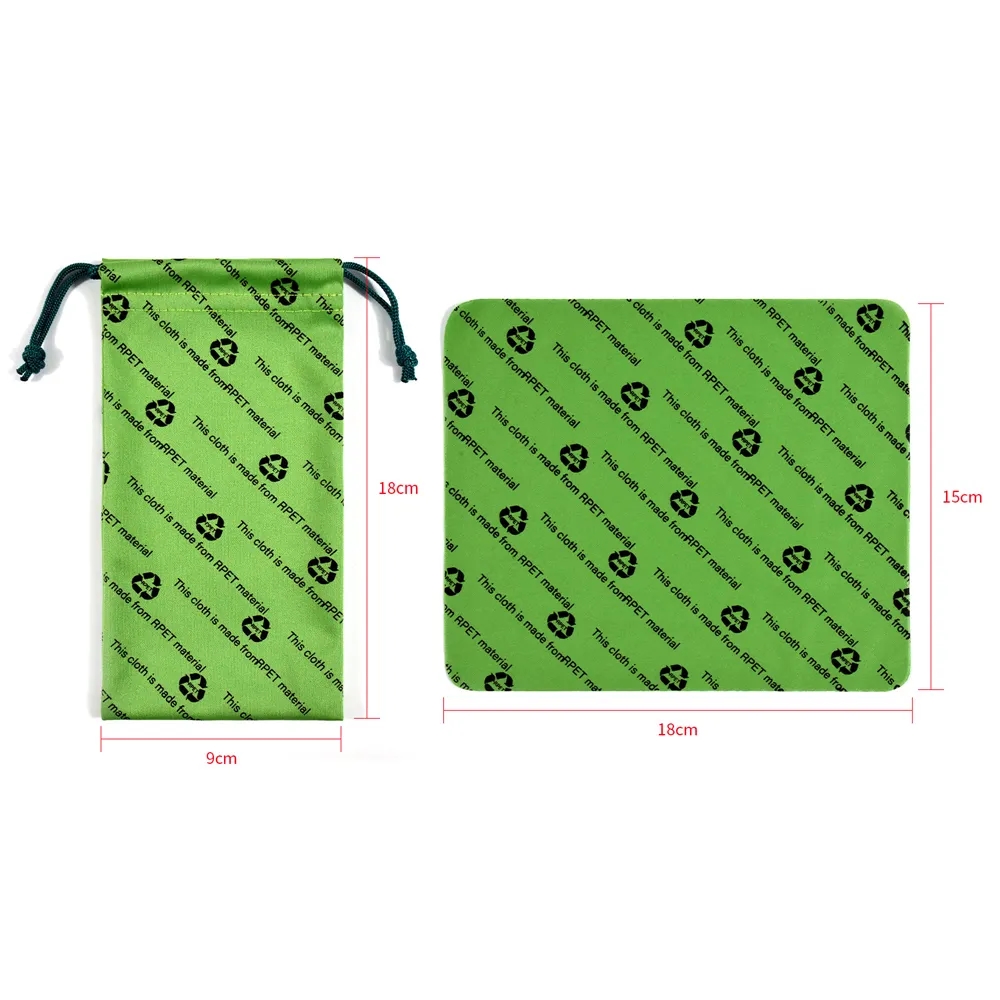 RPET Glasses Wiping Cloth with Pouch 8