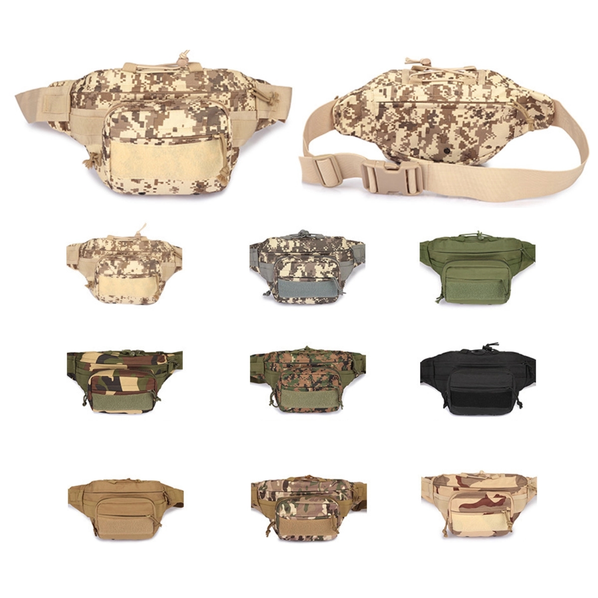 Adjustable Waist Pack for Men and Women Khaki 4