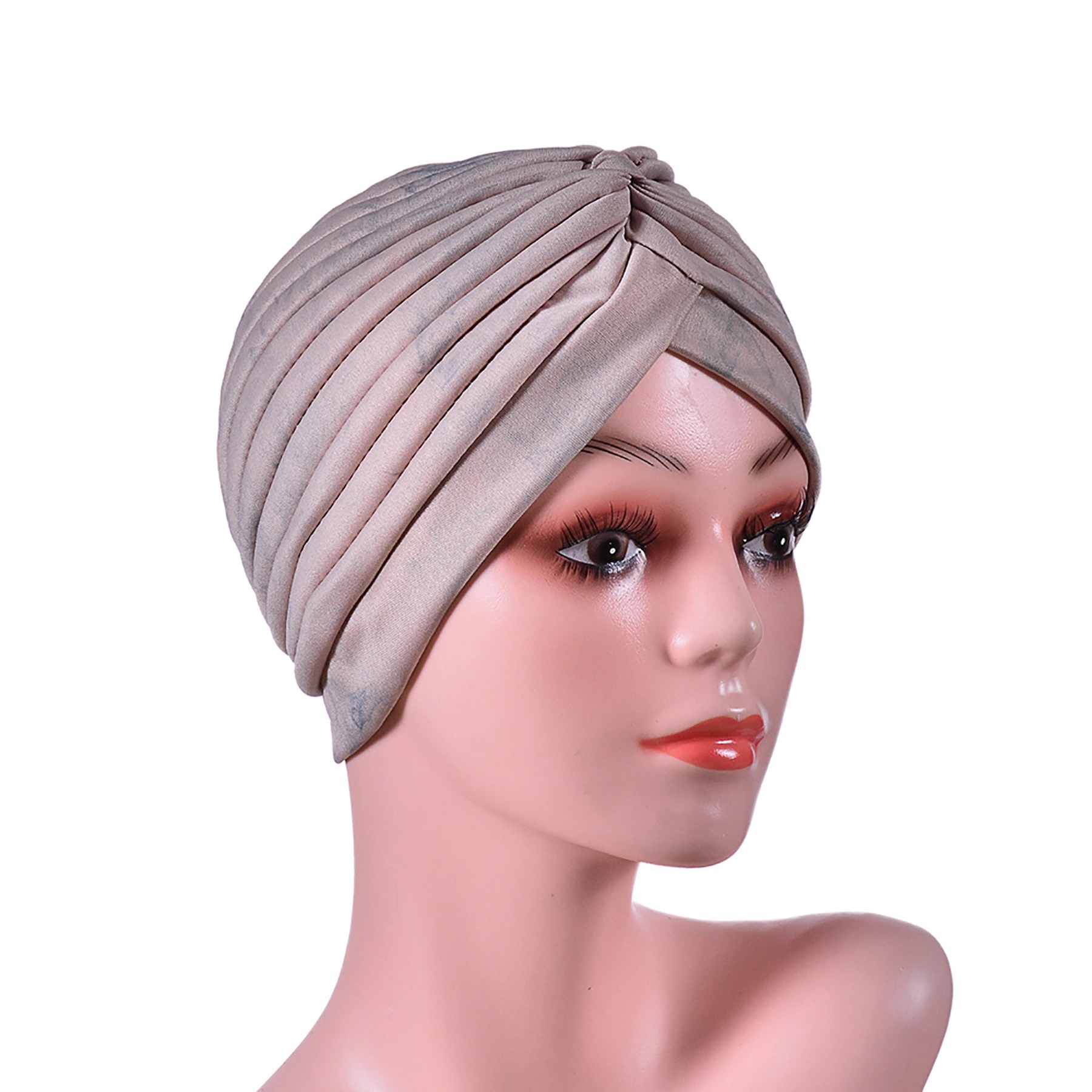 Stretch Turban Head Wrap Polyester Cap India 4