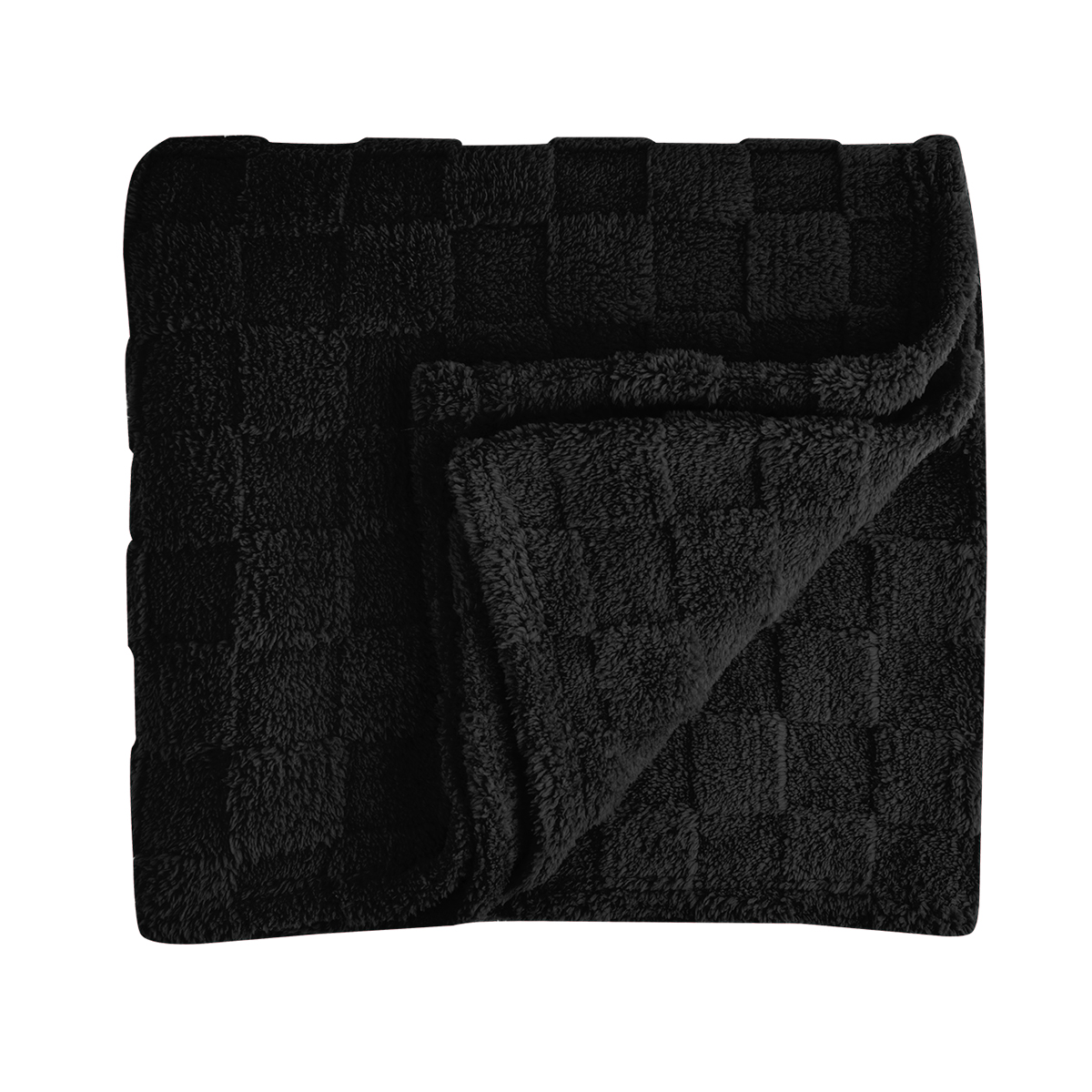 rPET Checkered Sherpa Blanket 14