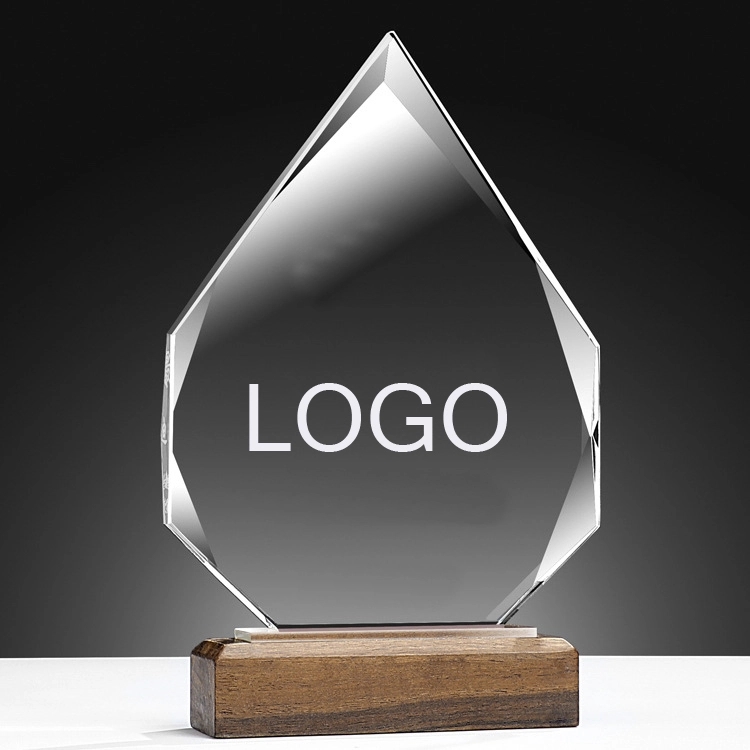Crystal Peak Trophy with Wooden Base 3
