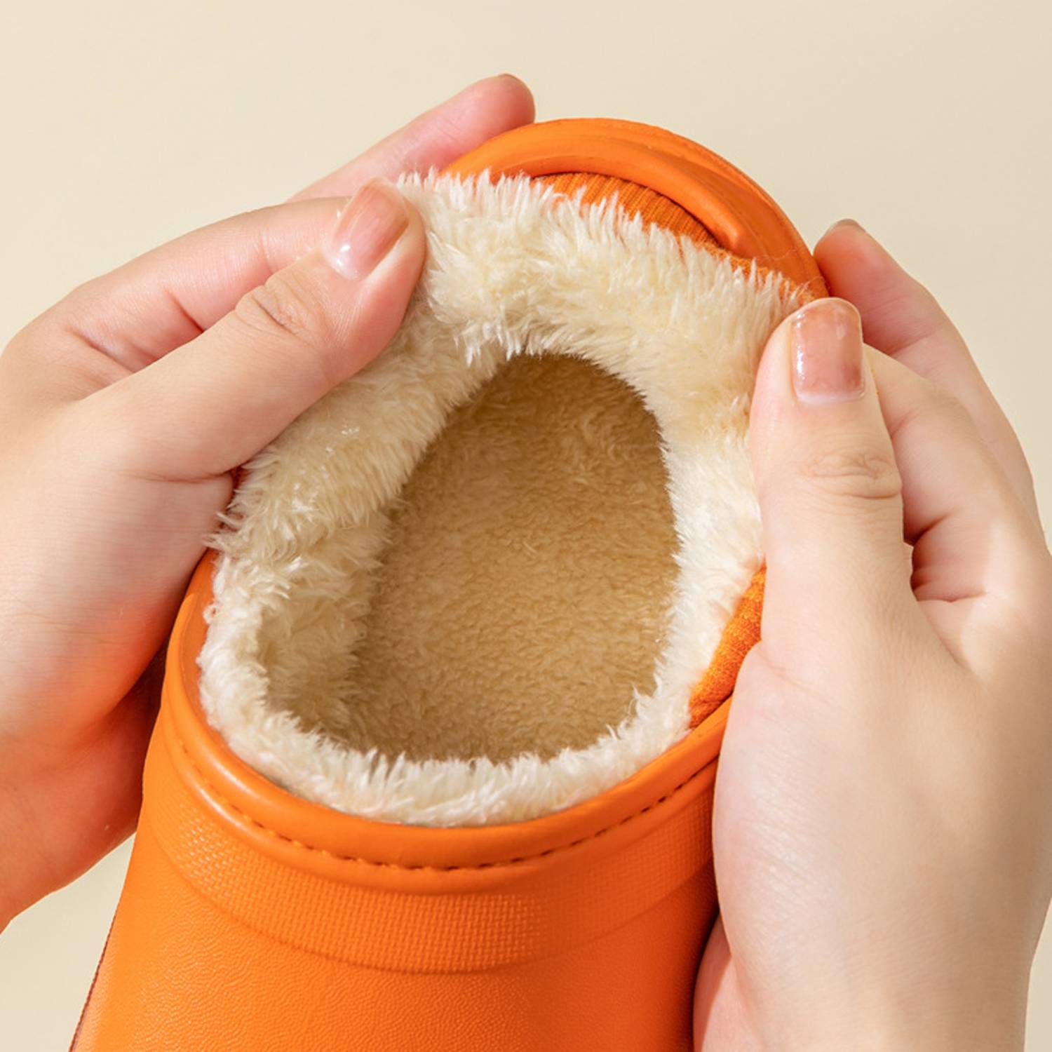 Elevated and thickened women's home leisure cotton slippers 5