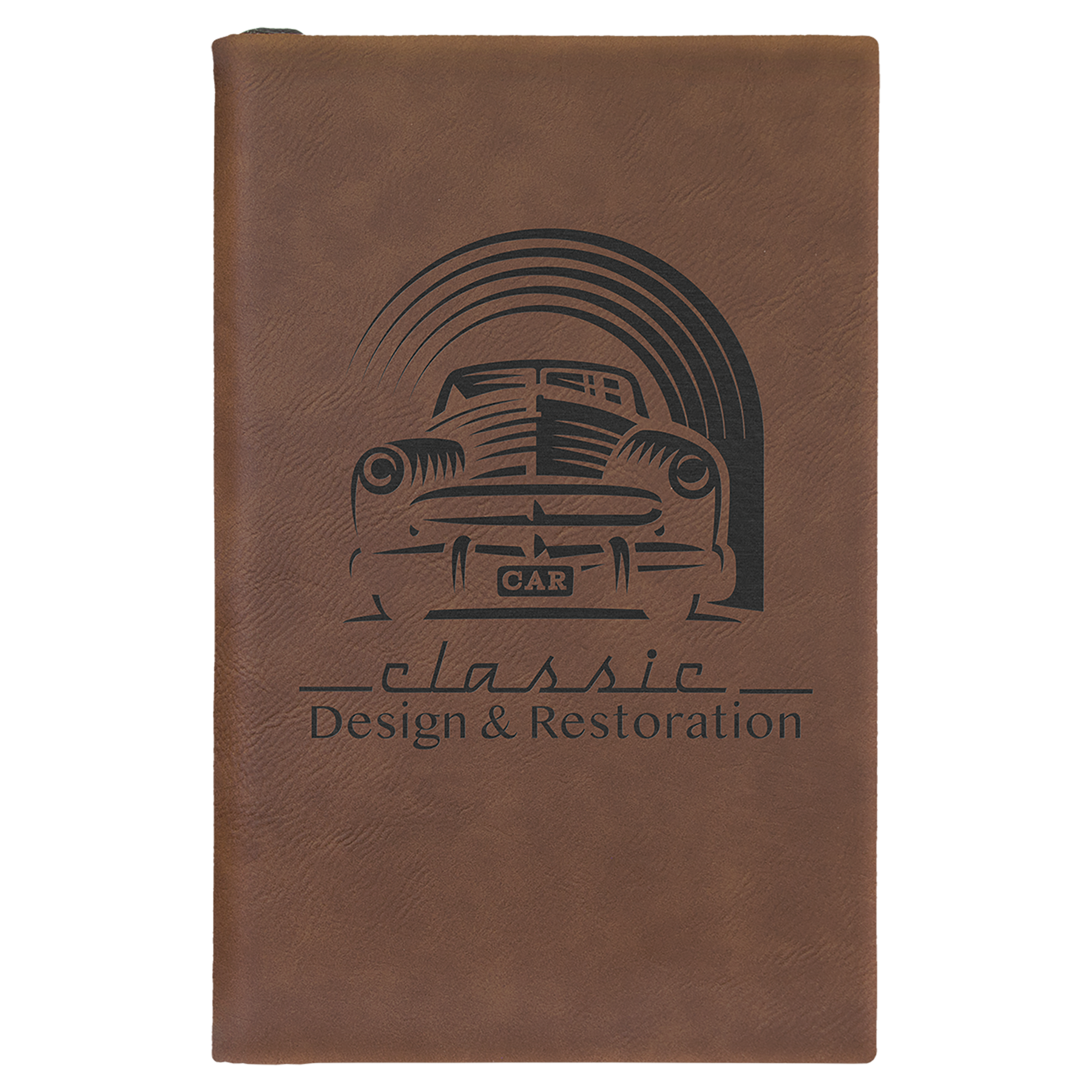 5 1/4" x 8 1/4" Dark Brown Leatherette Sketch Book-Unlined Paper 1