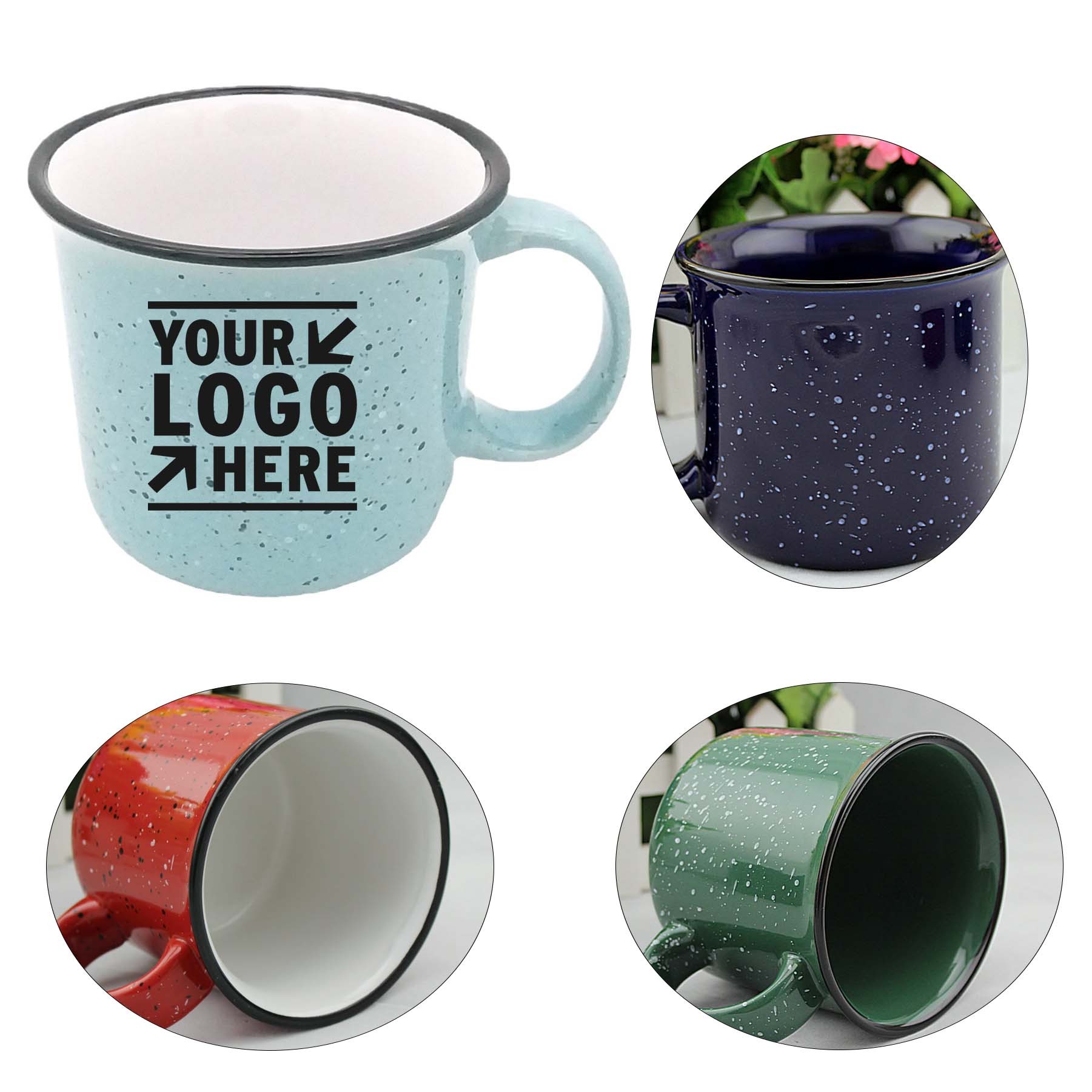 14 Ounce Ceramic Speckled Campfire Tea Coffee Mug 3