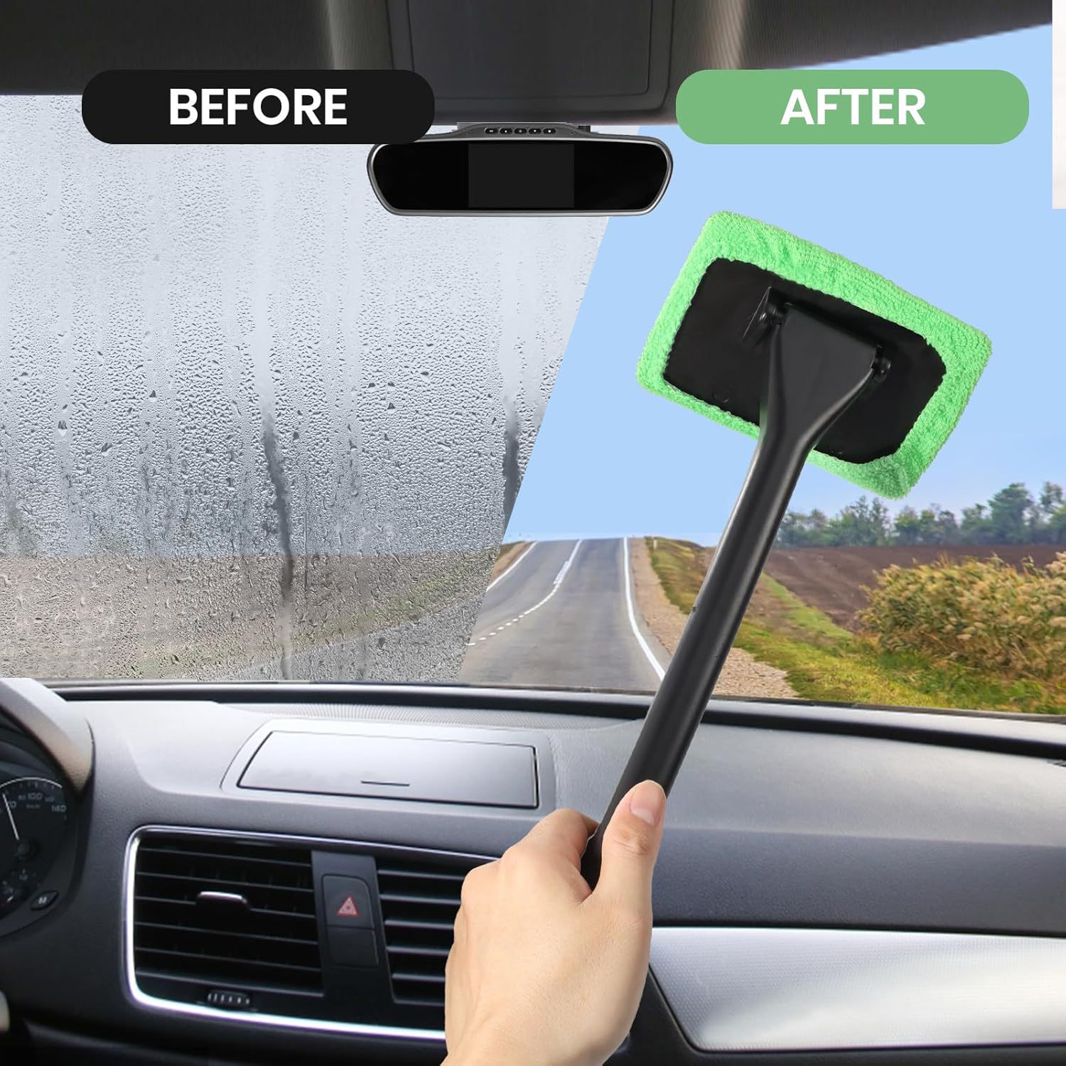 Windshield Cleaning Tool Windshield Cleaning Wand Auto Window Cleaner 8