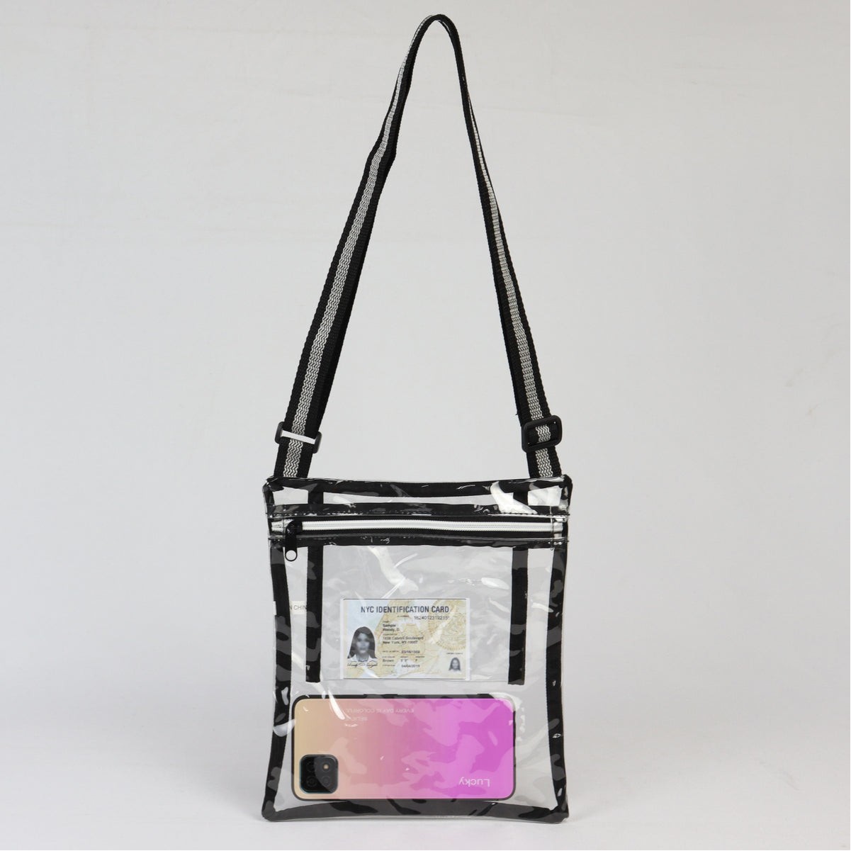 Clear Crossbody Stadium Bag 9" X 10" 7